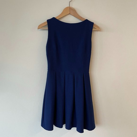 Topshop Blue Skater Mini Dress